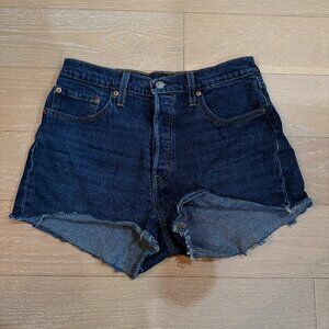 Levi's 501 Shorts (Dark Wash Blue) - Size 29